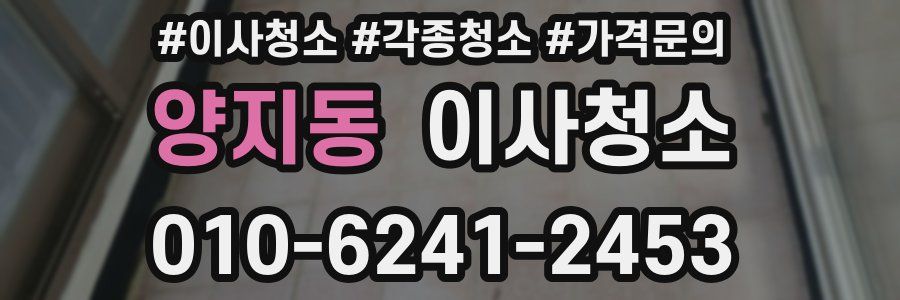 양지동 이사청소