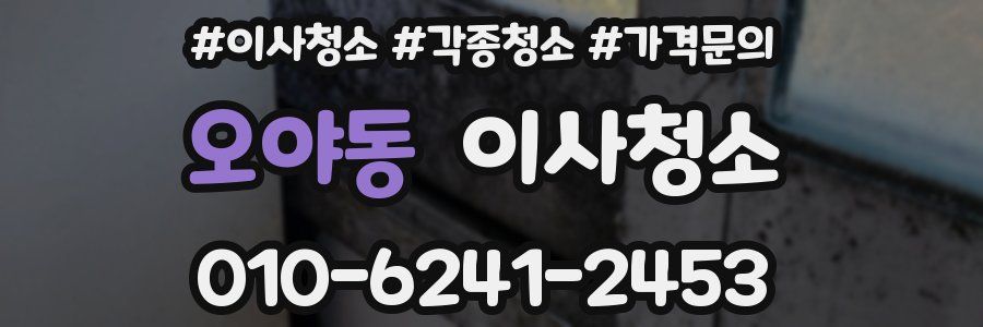 오야동 이사청소