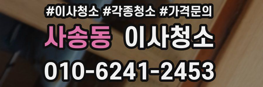 사송동 이사청소