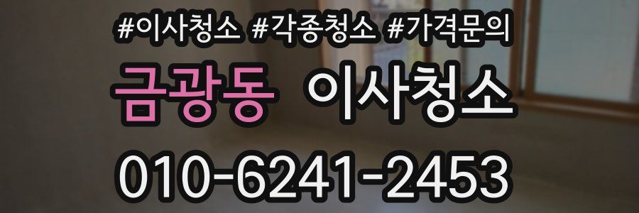 금광동 이사청소