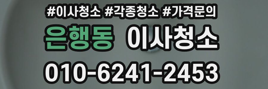 은행동 이사청소