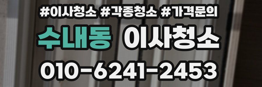 수내동 이사청소