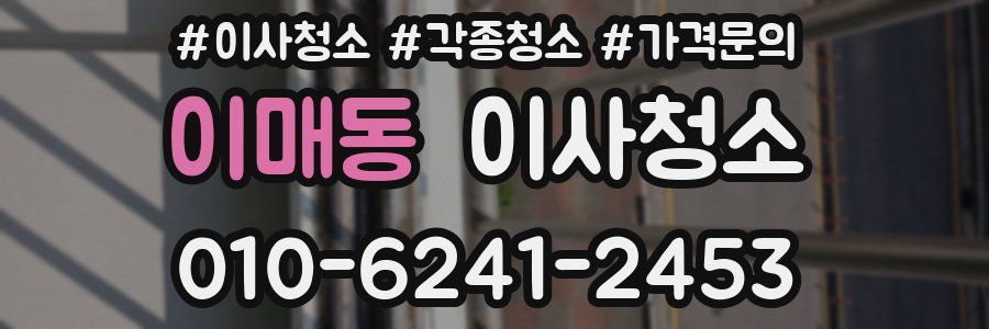 이매동 이사청소