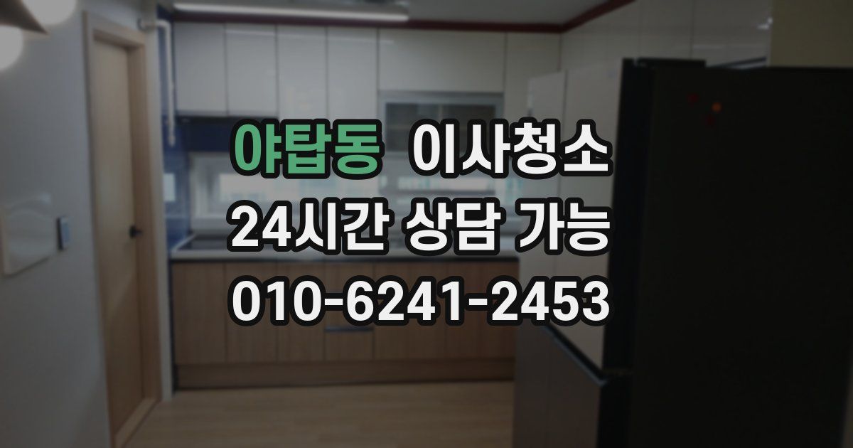 야탑동 입주청소