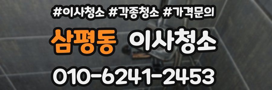 삼평동 이사청소