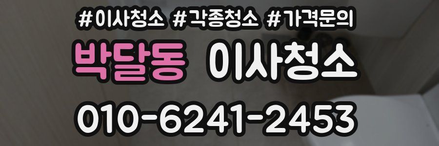 박달동 이사청소