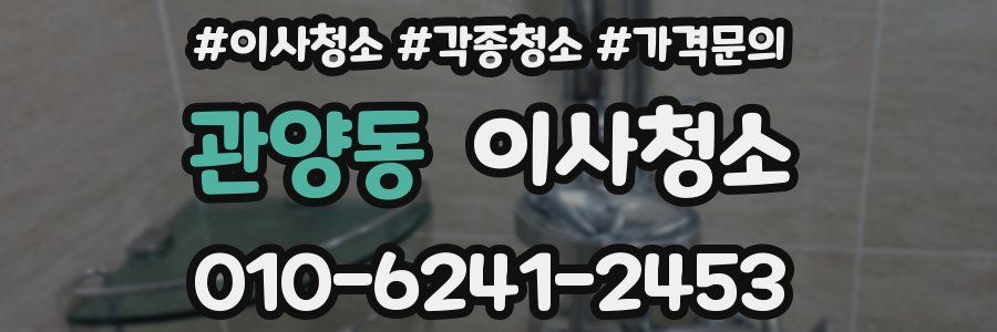 관양동 이사청소