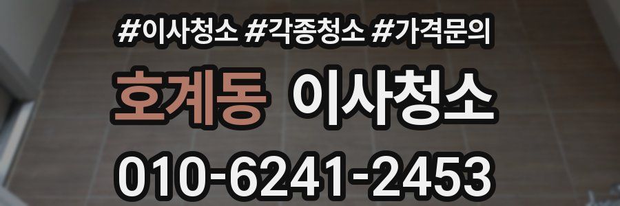 호계동 이사청소