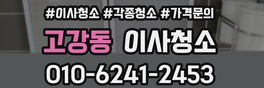 고강동 이사청소