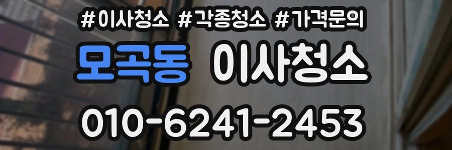 모곡동 이사청소