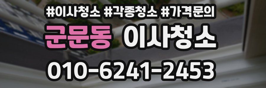 군문동 이사청소