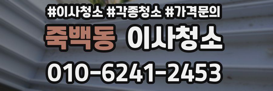 죽백동 이사청소