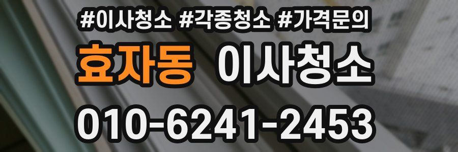 효자동 이사청소