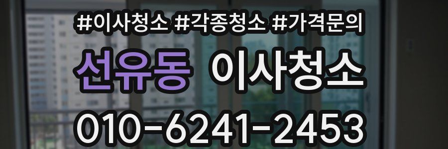 선유동 이사청소