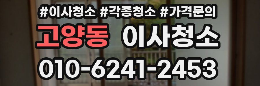 고양동 이사청소