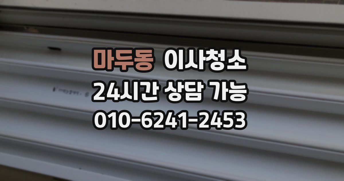 마두동 입주청소