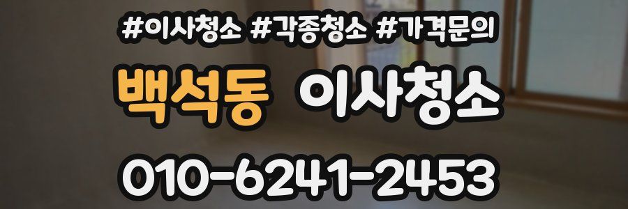 백석동 이사청소