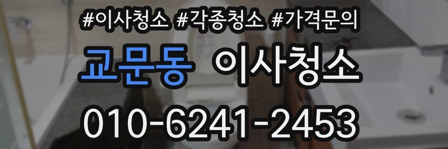 교문동 이사청소