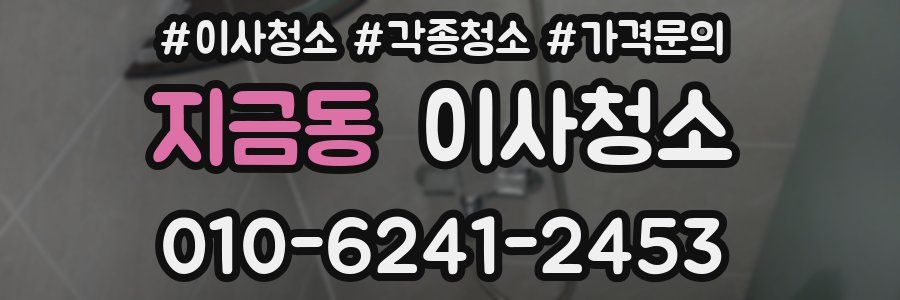 지금동 이사청소