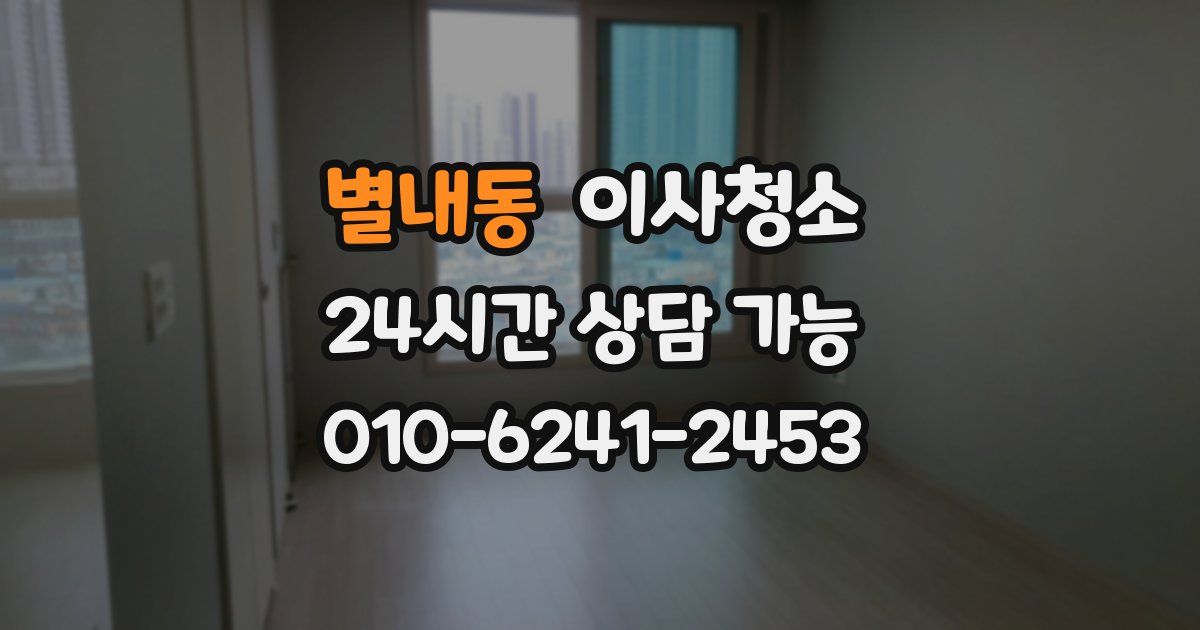 별내동 입주청소