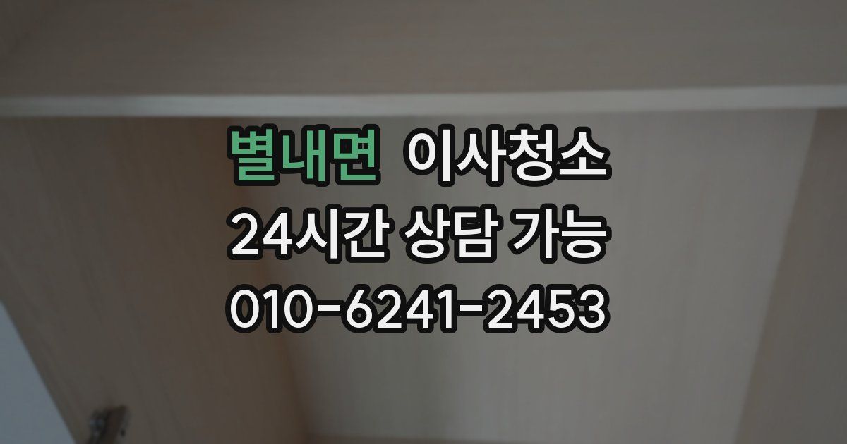 별내면 입주청소