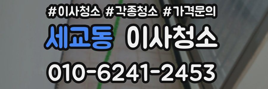 세교동 이사청소