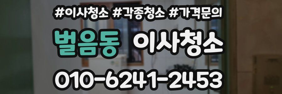 벌음동 이사청소