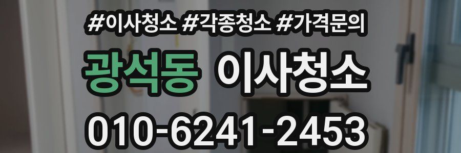 광석동 이사청소