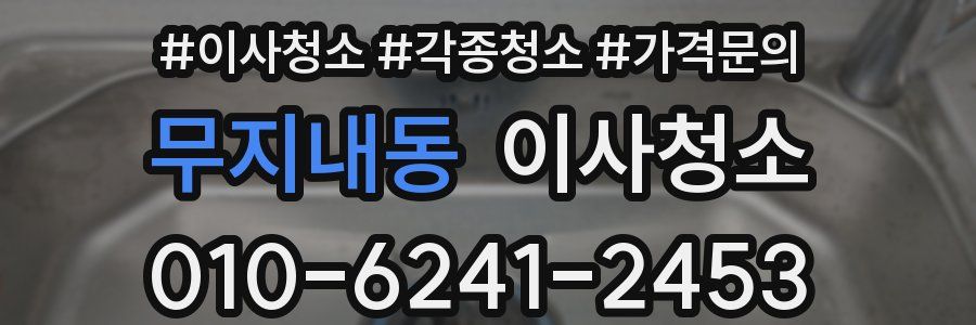 무지내동 이사청소