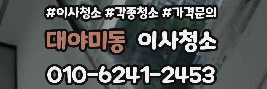 대야미동 이사청소