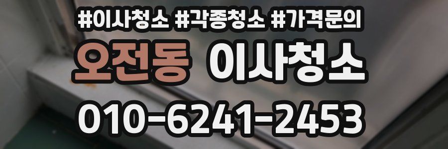 오전동 이사청소