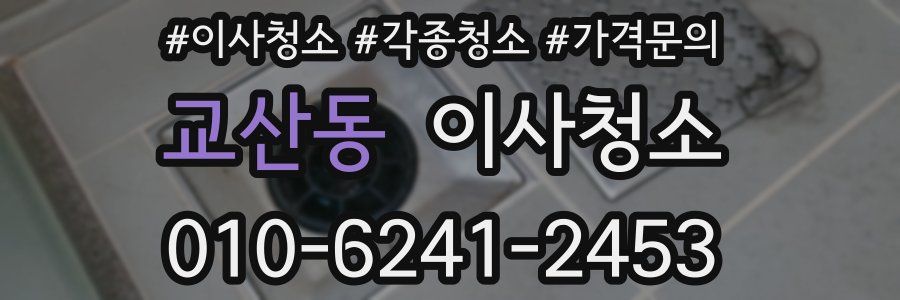교산동 이사청소