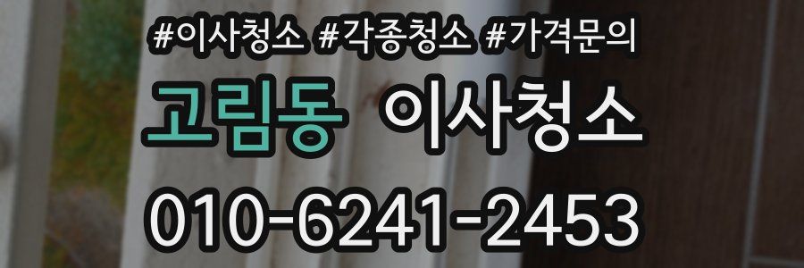 고림동 이사청소