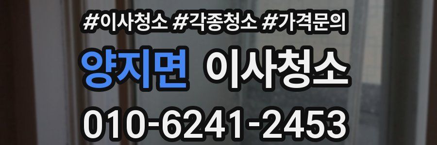 양지면 이사청소