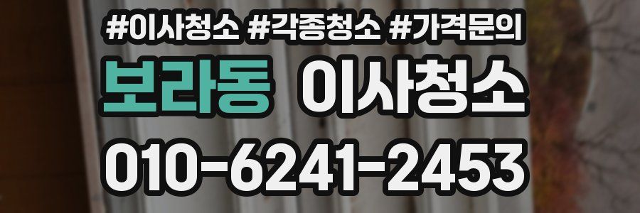 보라동 이사청소