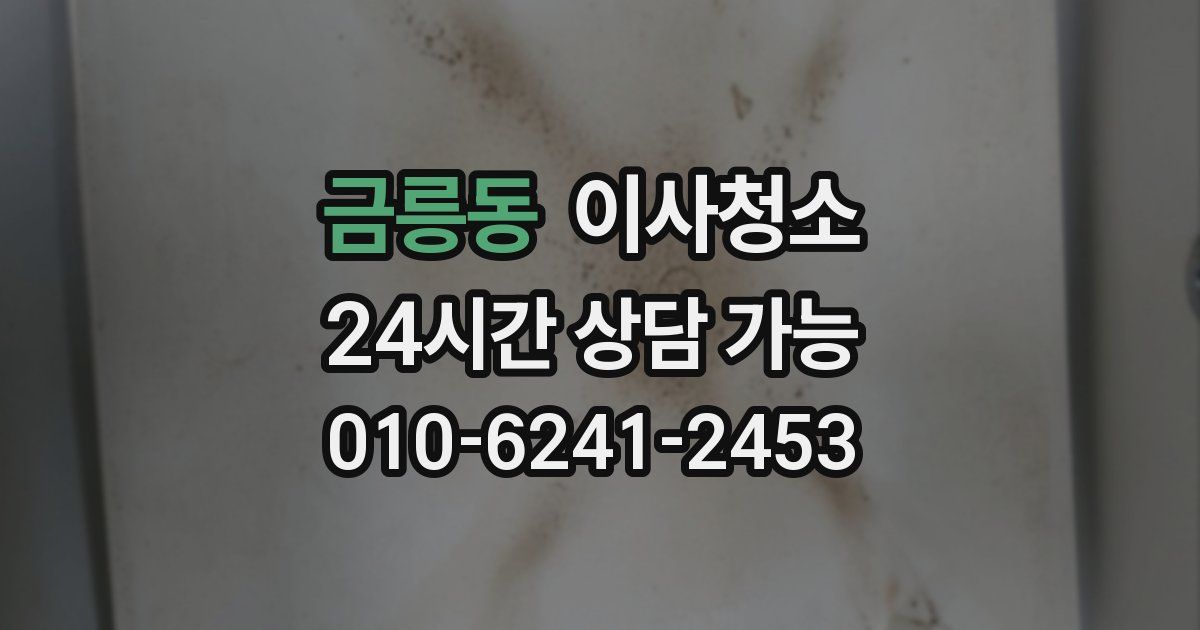 금릉동 입주청소