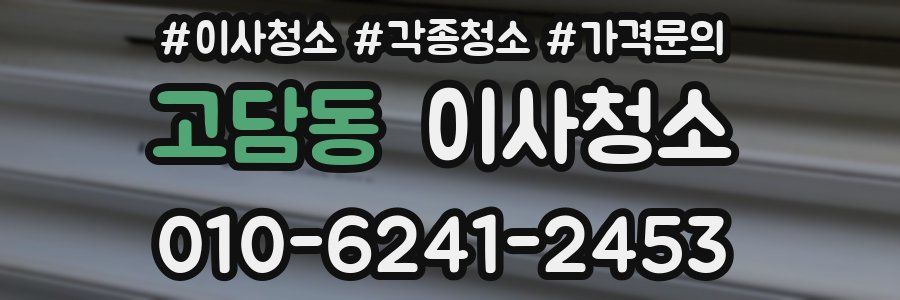 고담동 이사청소