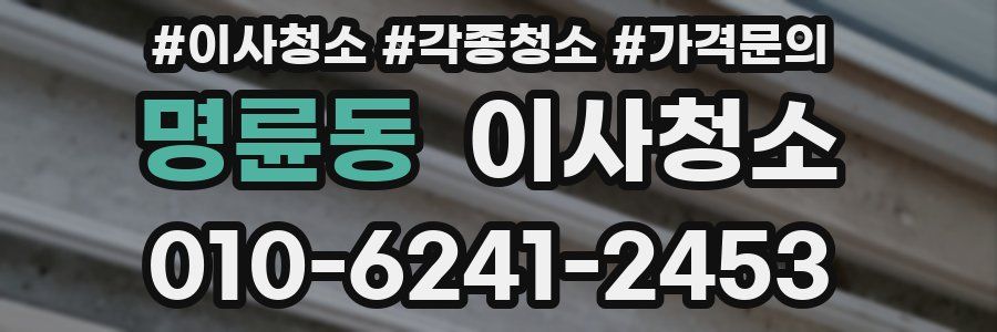 명륜동 이사청소