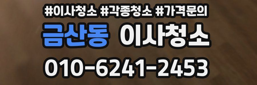 금산동 이사청소