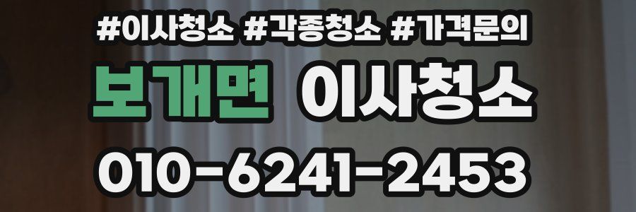 보개면 이사청소