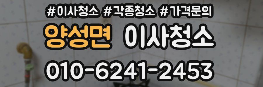 양성면 이사청소