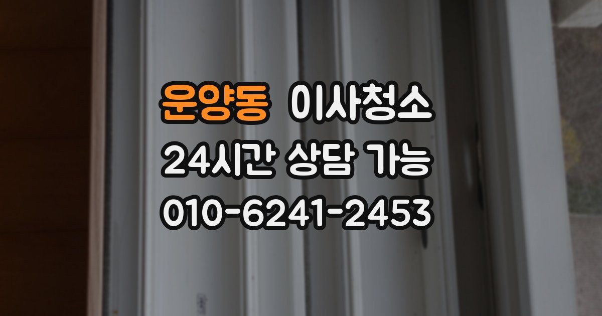 운양동 입주청소