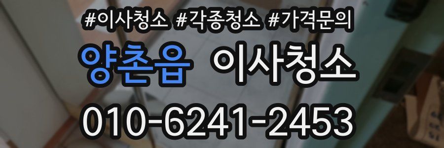 양촌읍 이사청소