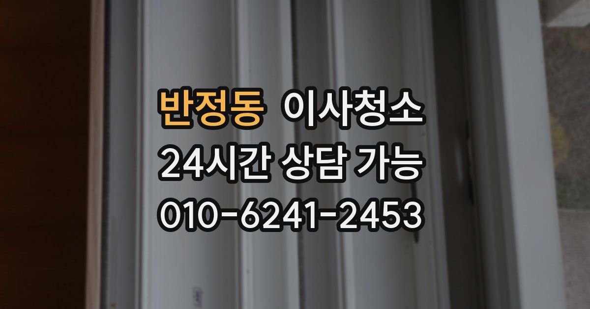 반정동 입주청소