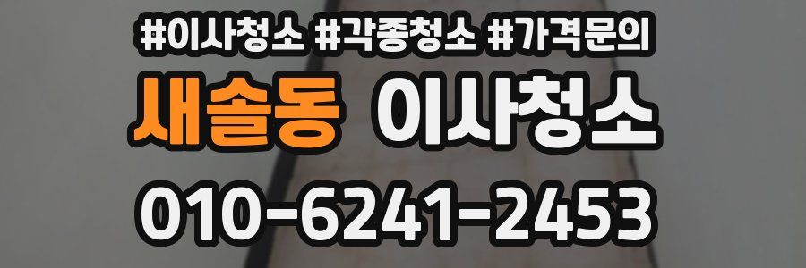 새솔동 이사청소