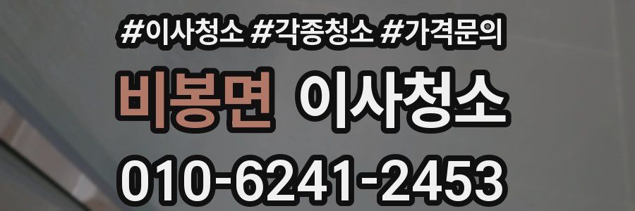 비봉면 이사청소