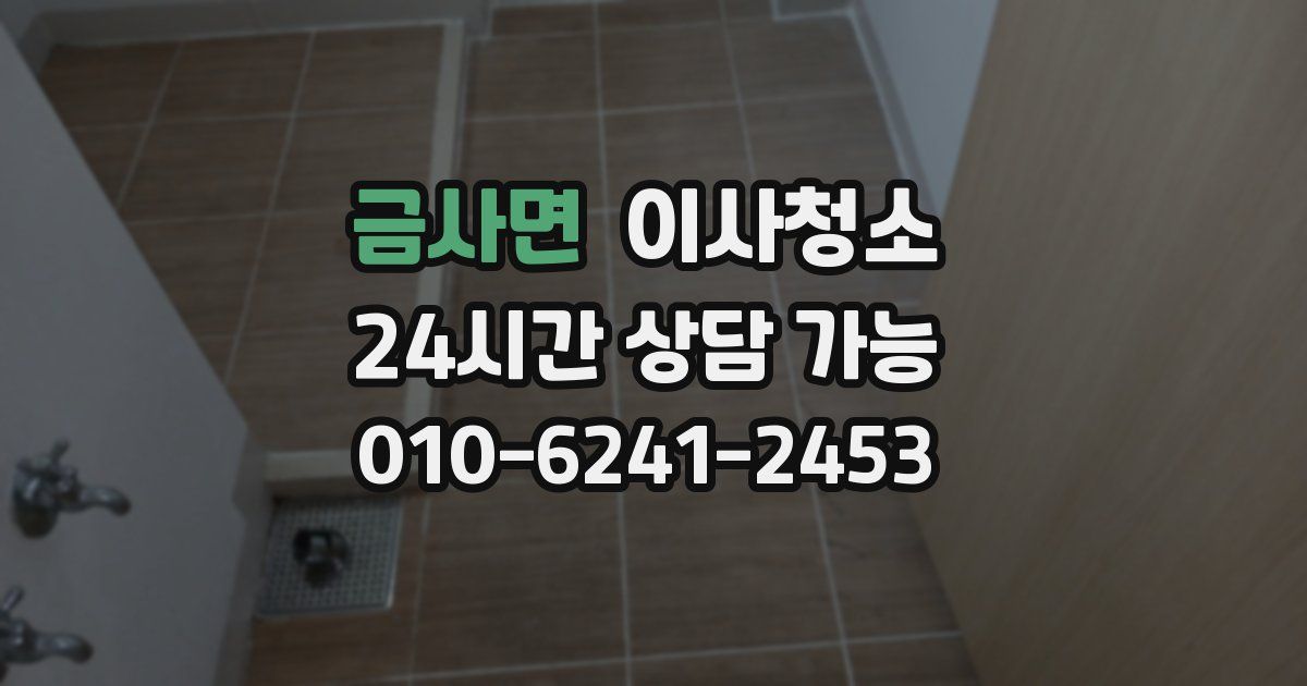 금사면 입주청소