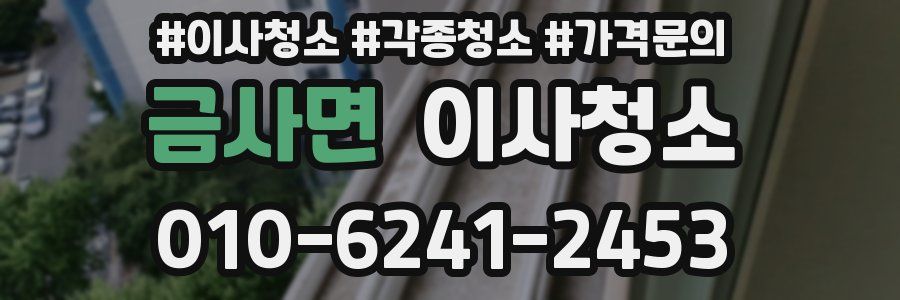 금사면 이사청소