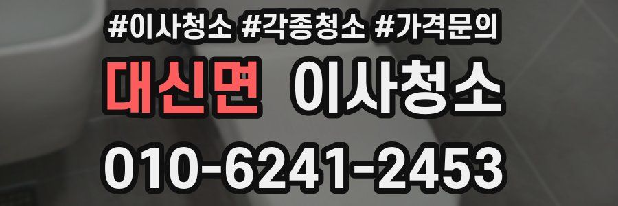 대신면 이사청소