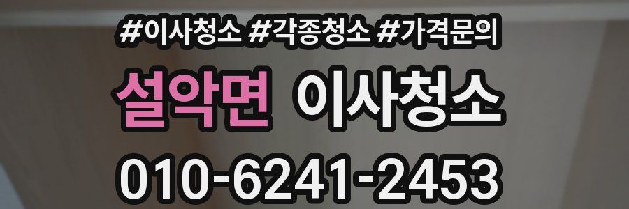 설악면 이사청소